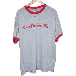 Georgia Bulldogs Team Nike Men's Center Swoosh T Shirt double-sided Large